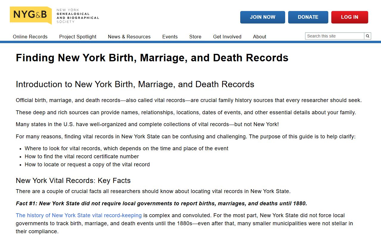 Albany Vital Records Guide for New York birth records