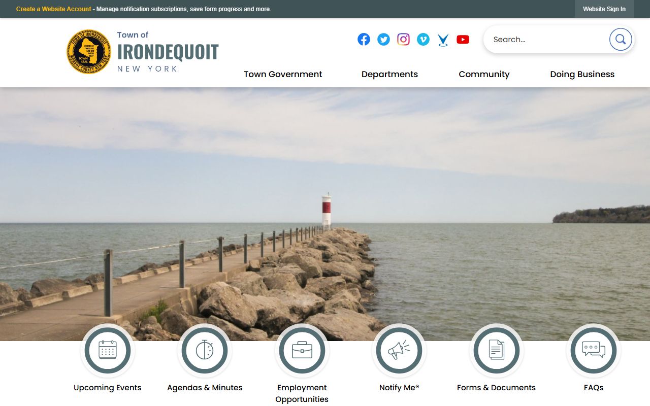Town of Irondequoit Official Website for New York birth records