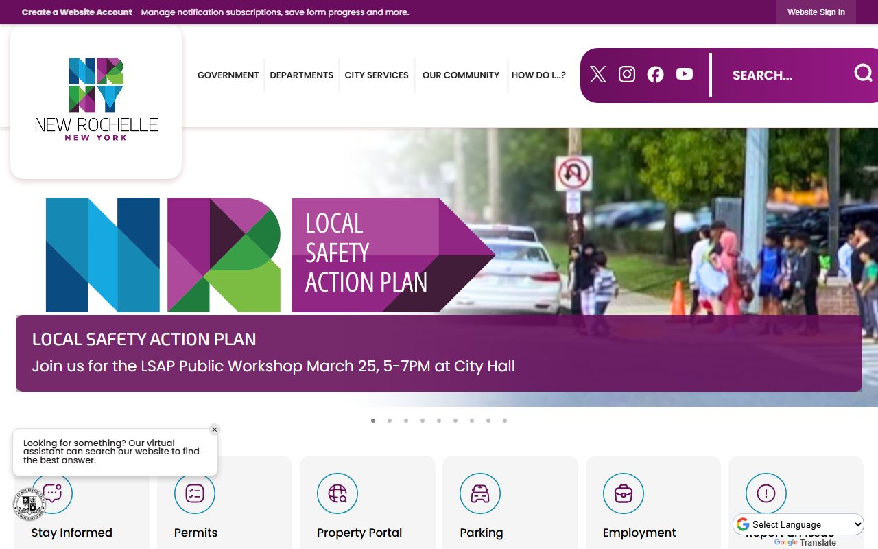 City of New Rochelle Official Website for New York birth records