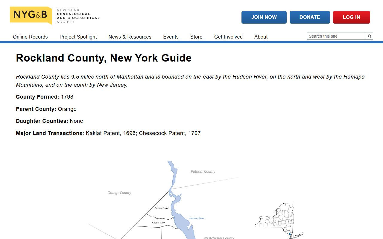 Rockland County Genealogy Guide for New York birth records