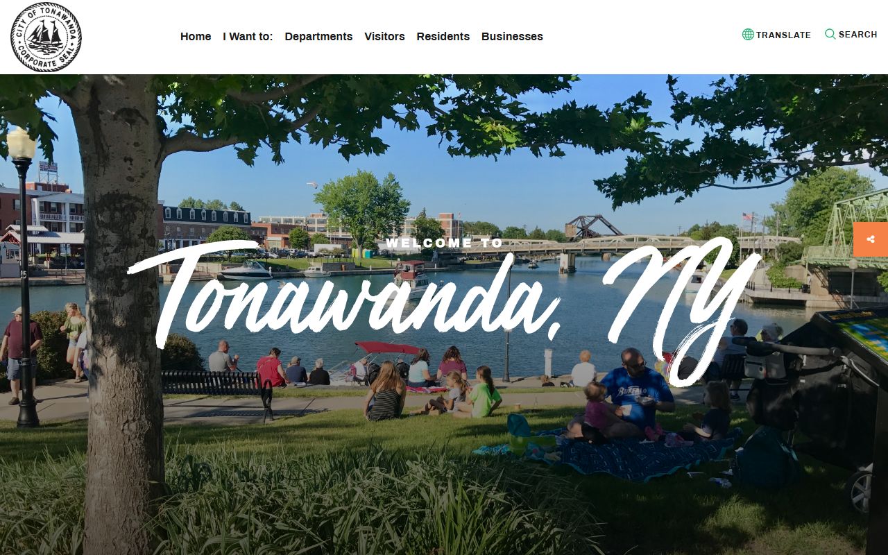 City of Tonawanda Official Website for New York birth records
