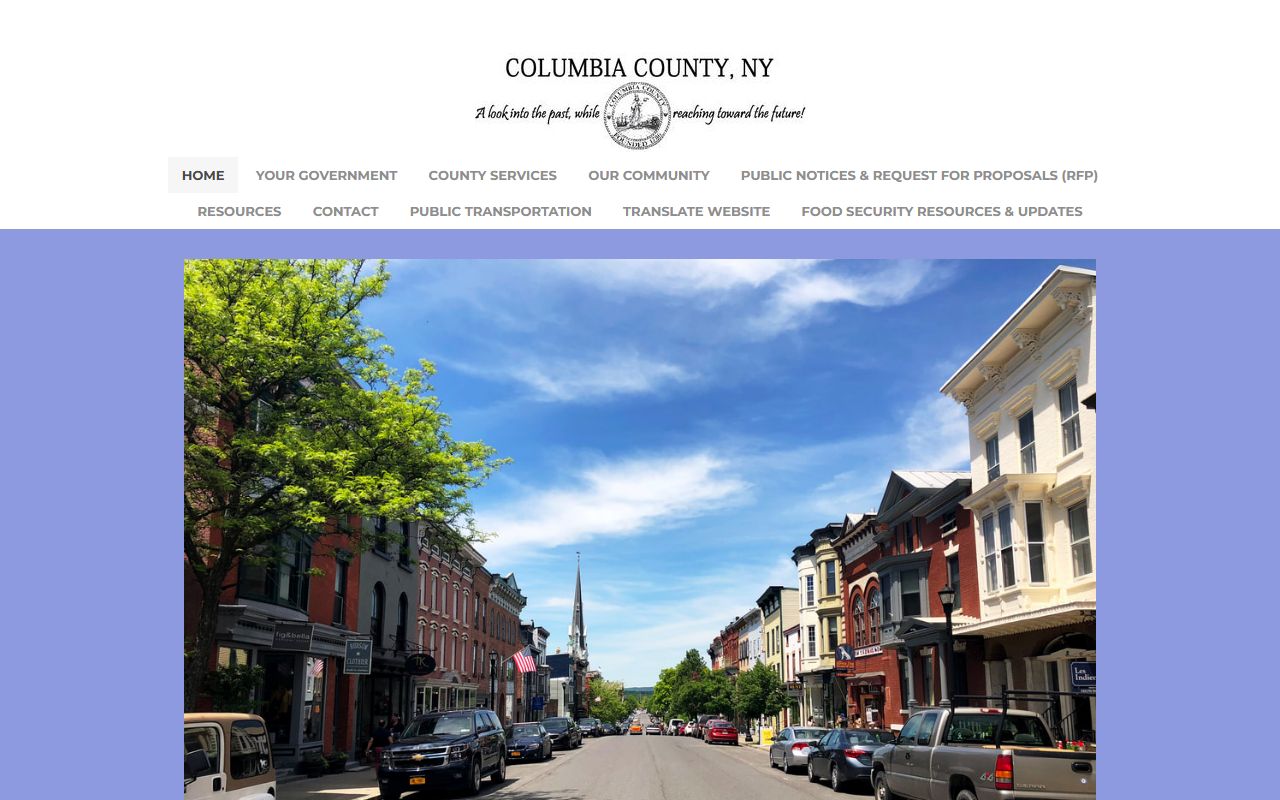 Columbia County Official Website for New York birth records
