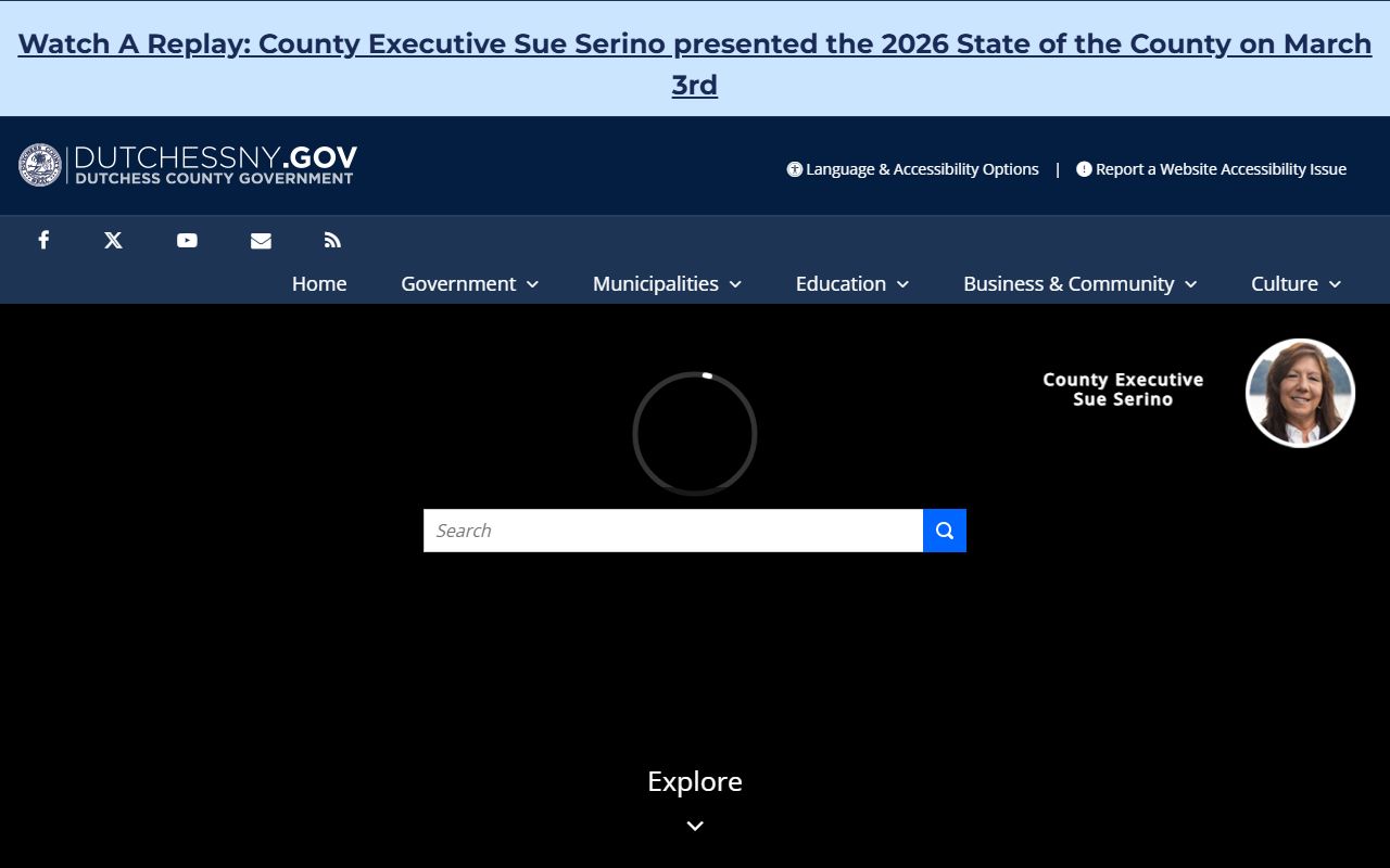 Dutchess County official website for birth records information