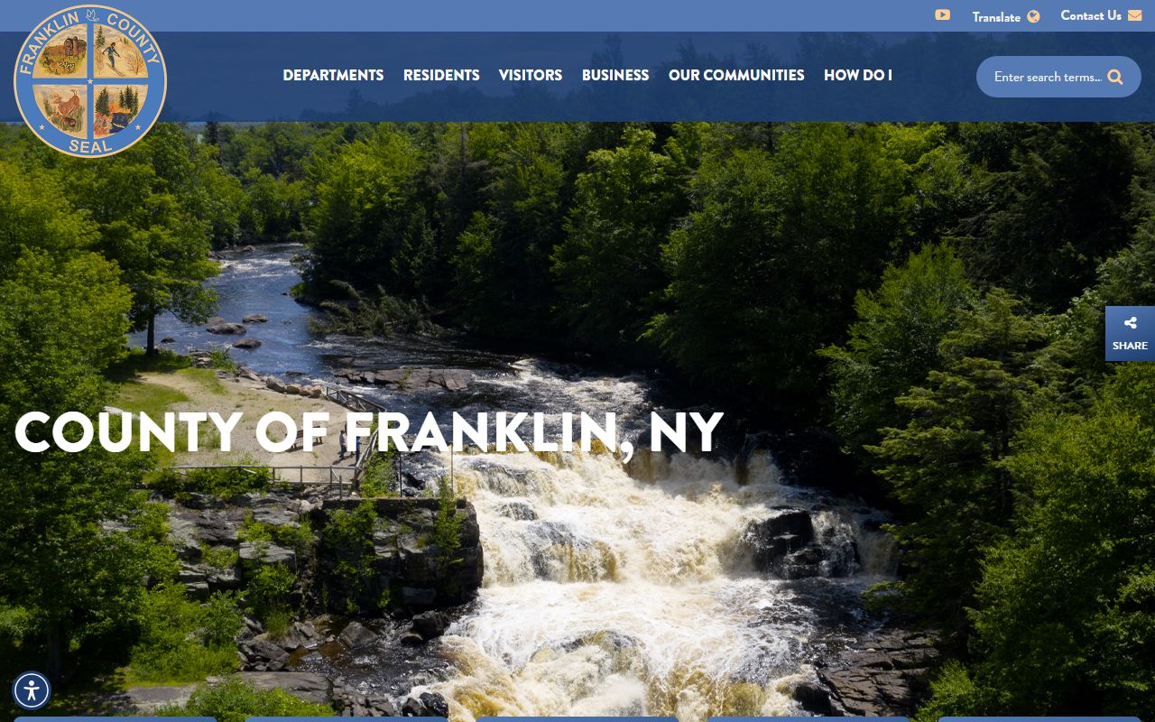 Franklin County Official Website for New York birth records
