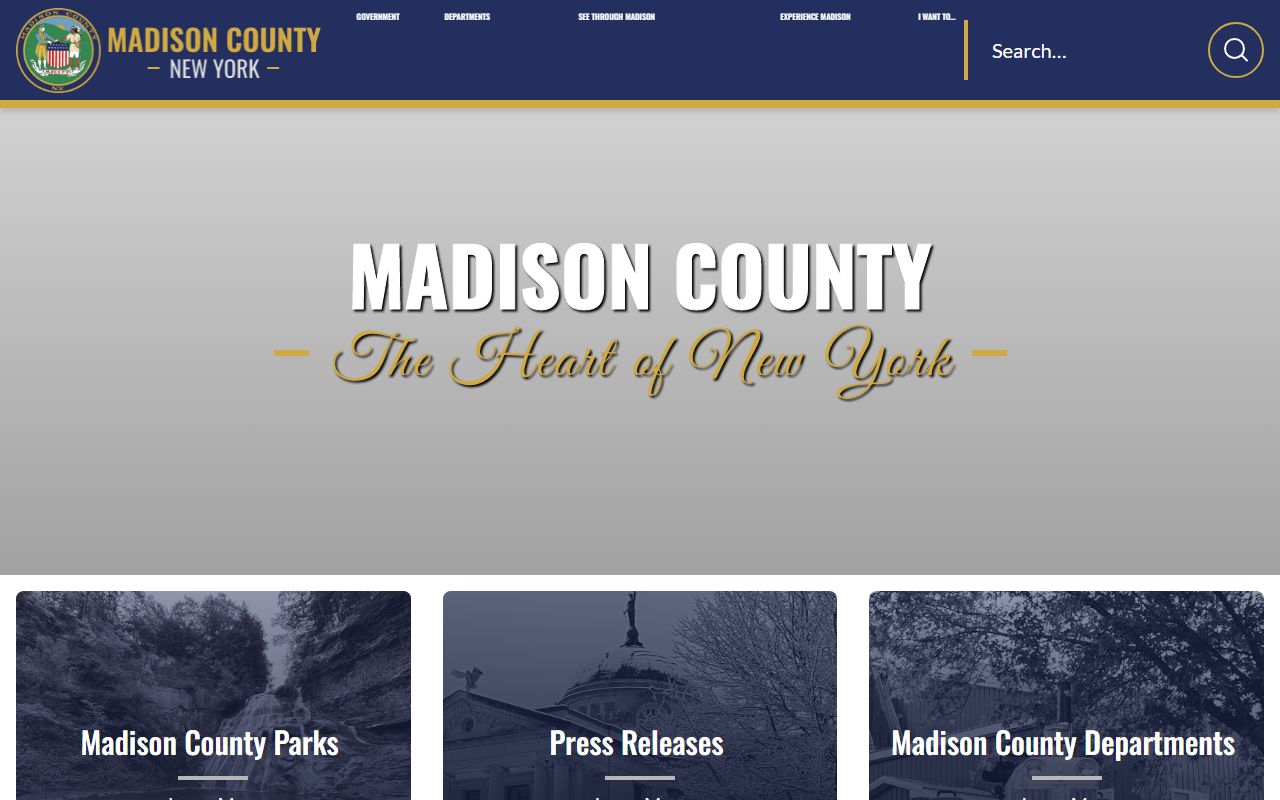 Madison County Official Website for New York birth records