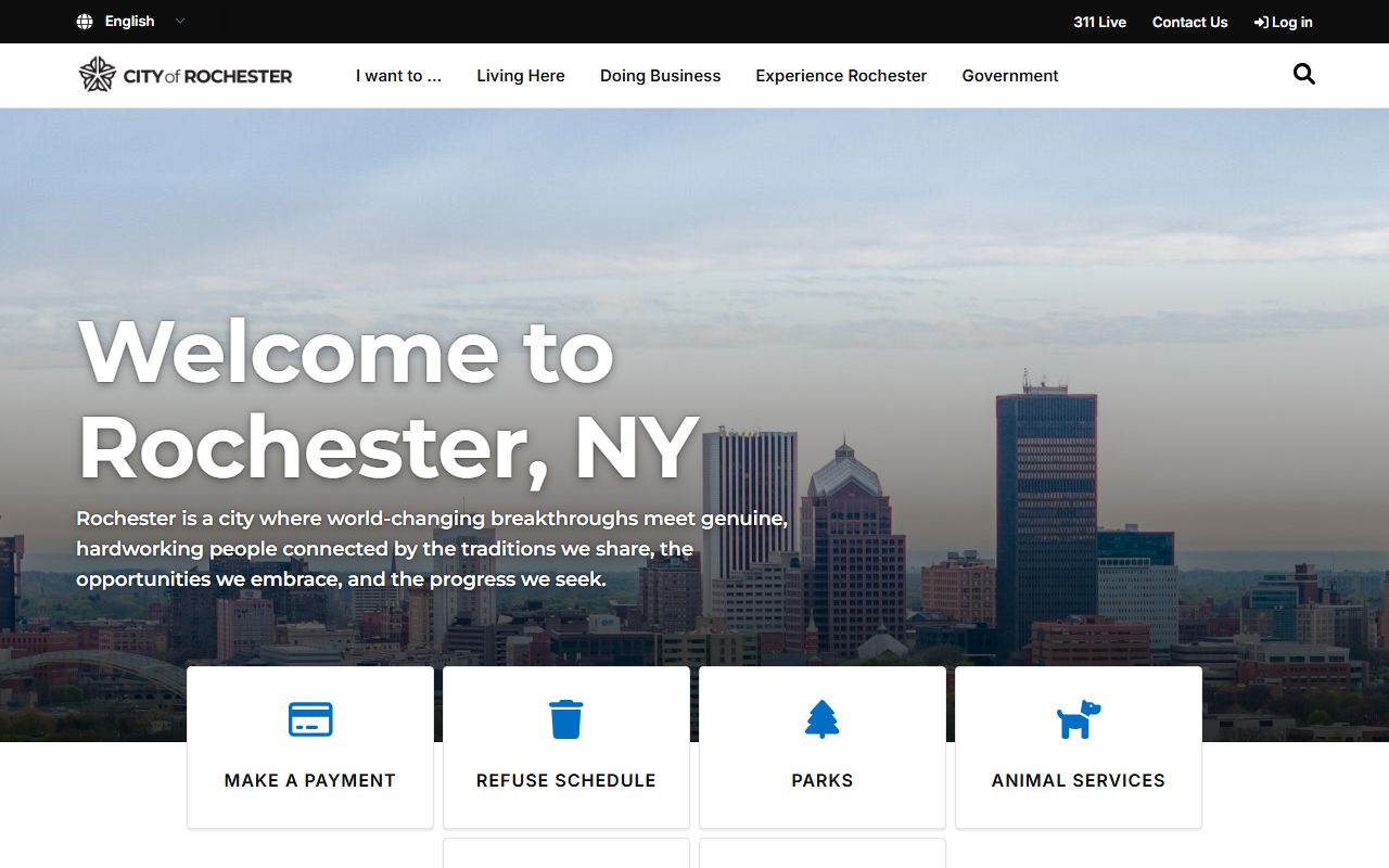 City of Rochester Official Website for New York birth records