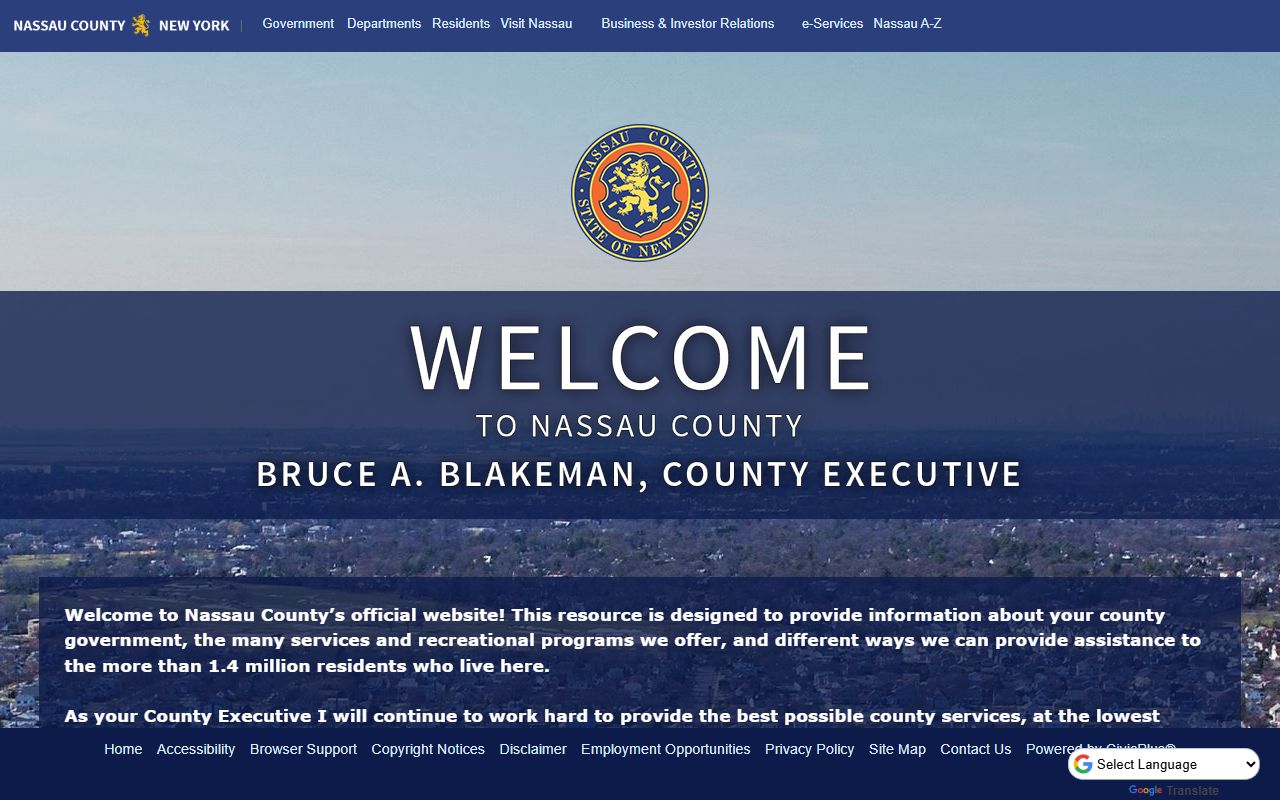 Nassau County Official Website for New York birth records