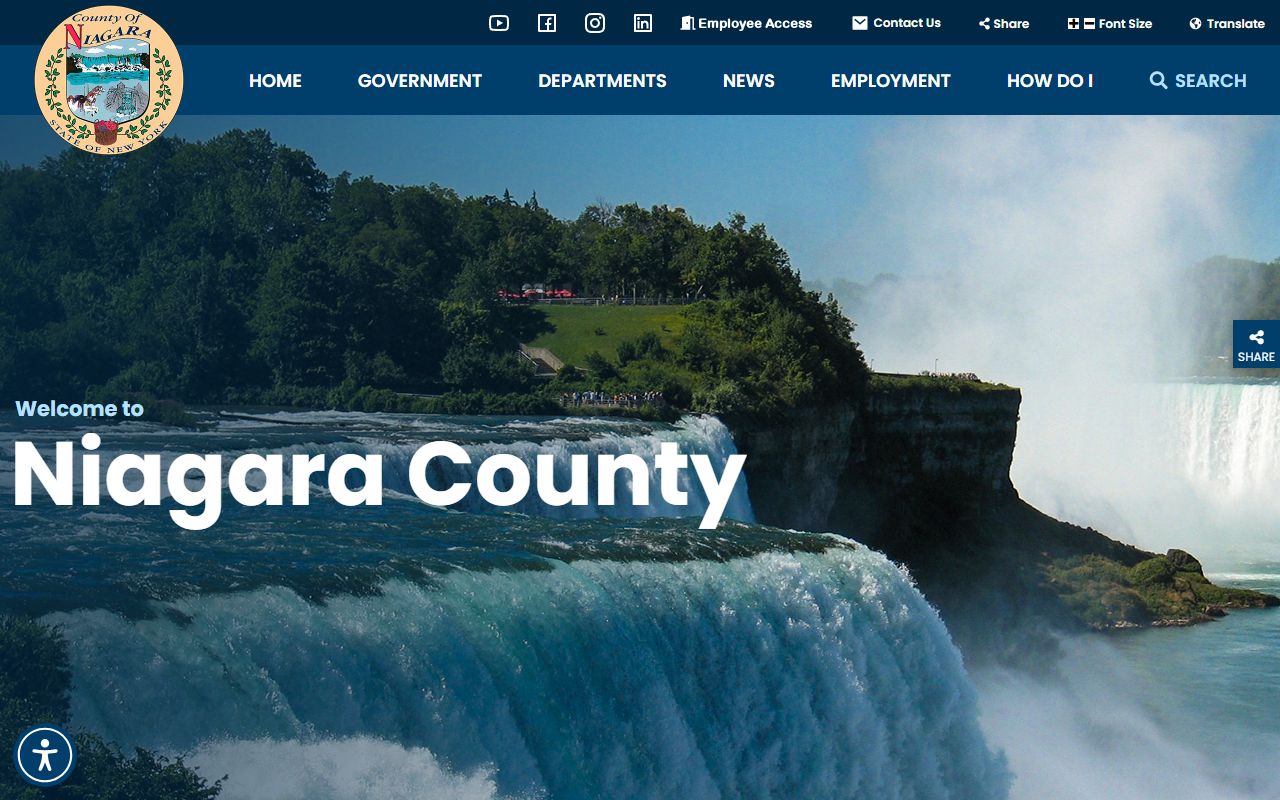 Niagara County Official Website for New York birth records
