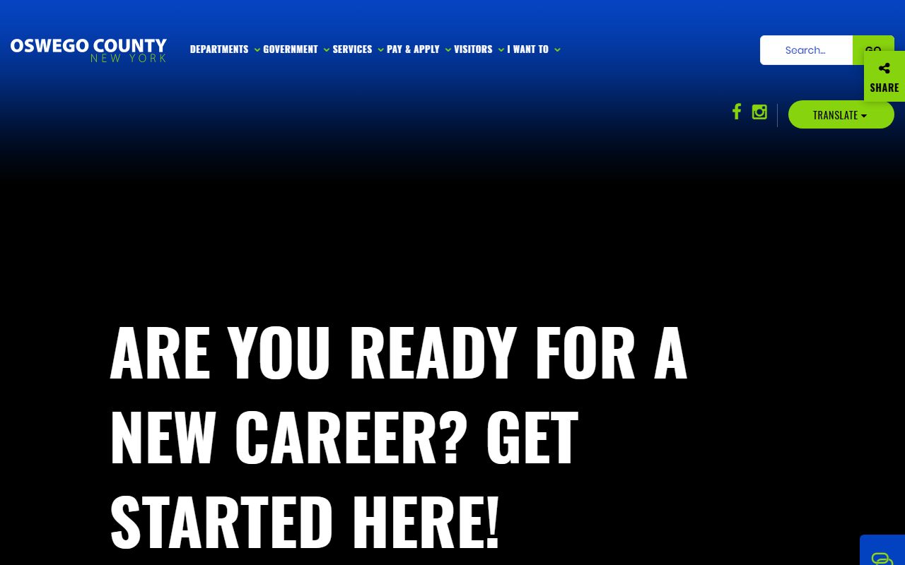 Oswego County Official Website for New York birth records