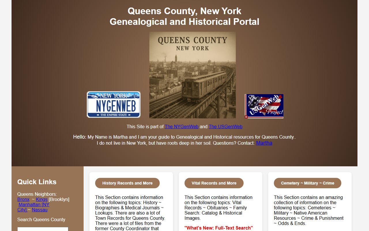 Queens County NYGenWeb for New York birth records