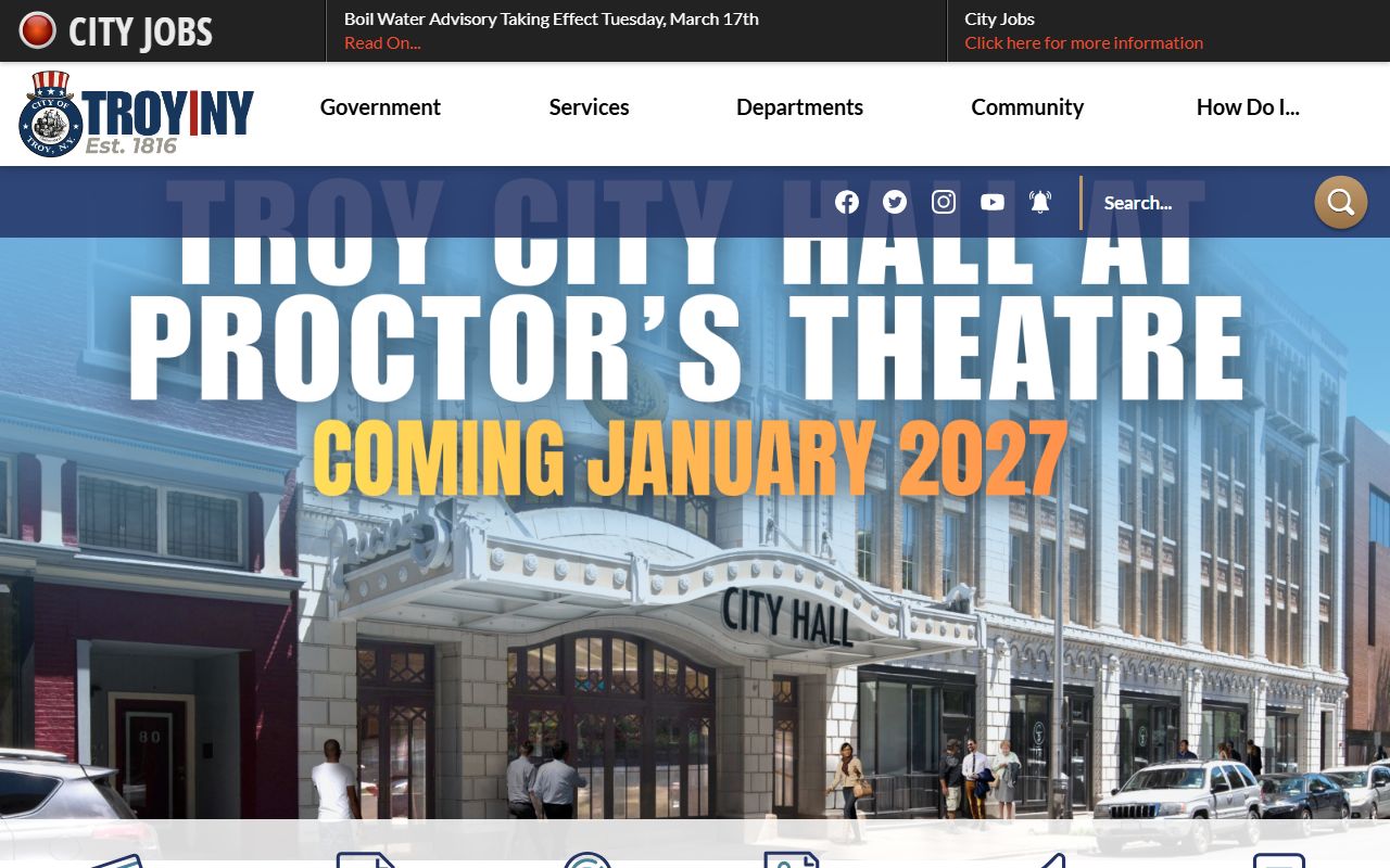 City of Troy Vital Records for New York birth records