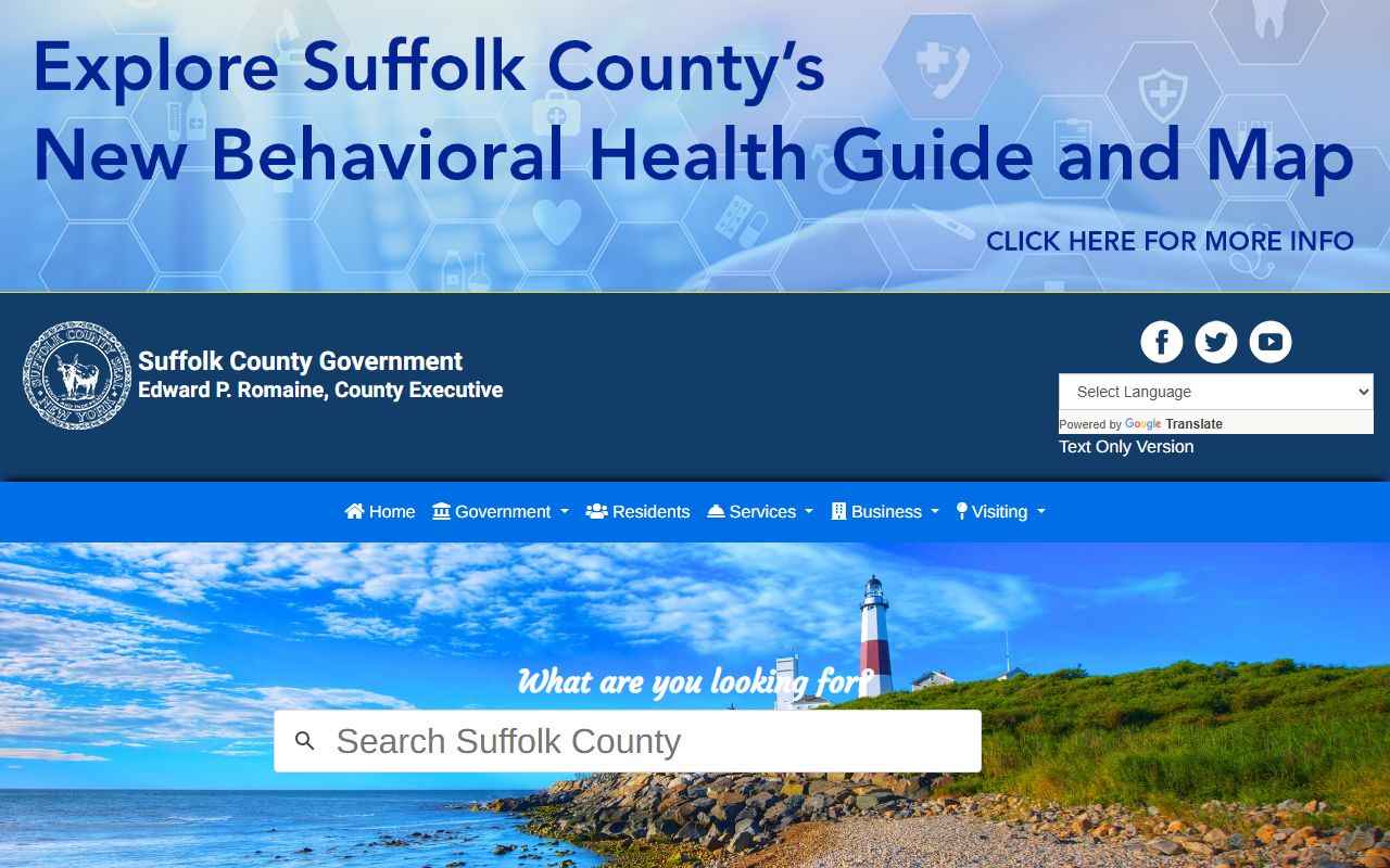 Suffolk County Official Website for New York birth records