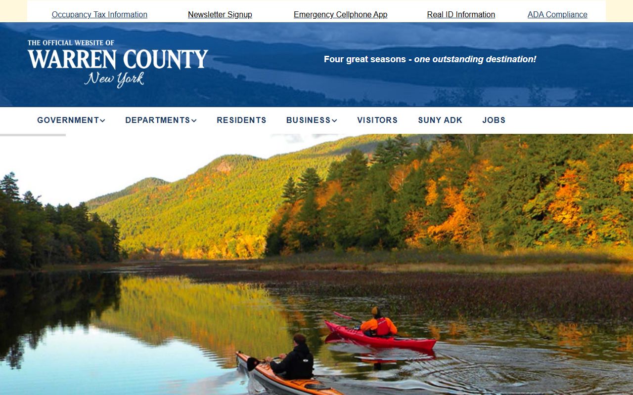 Warren County Official Website for New York birth records