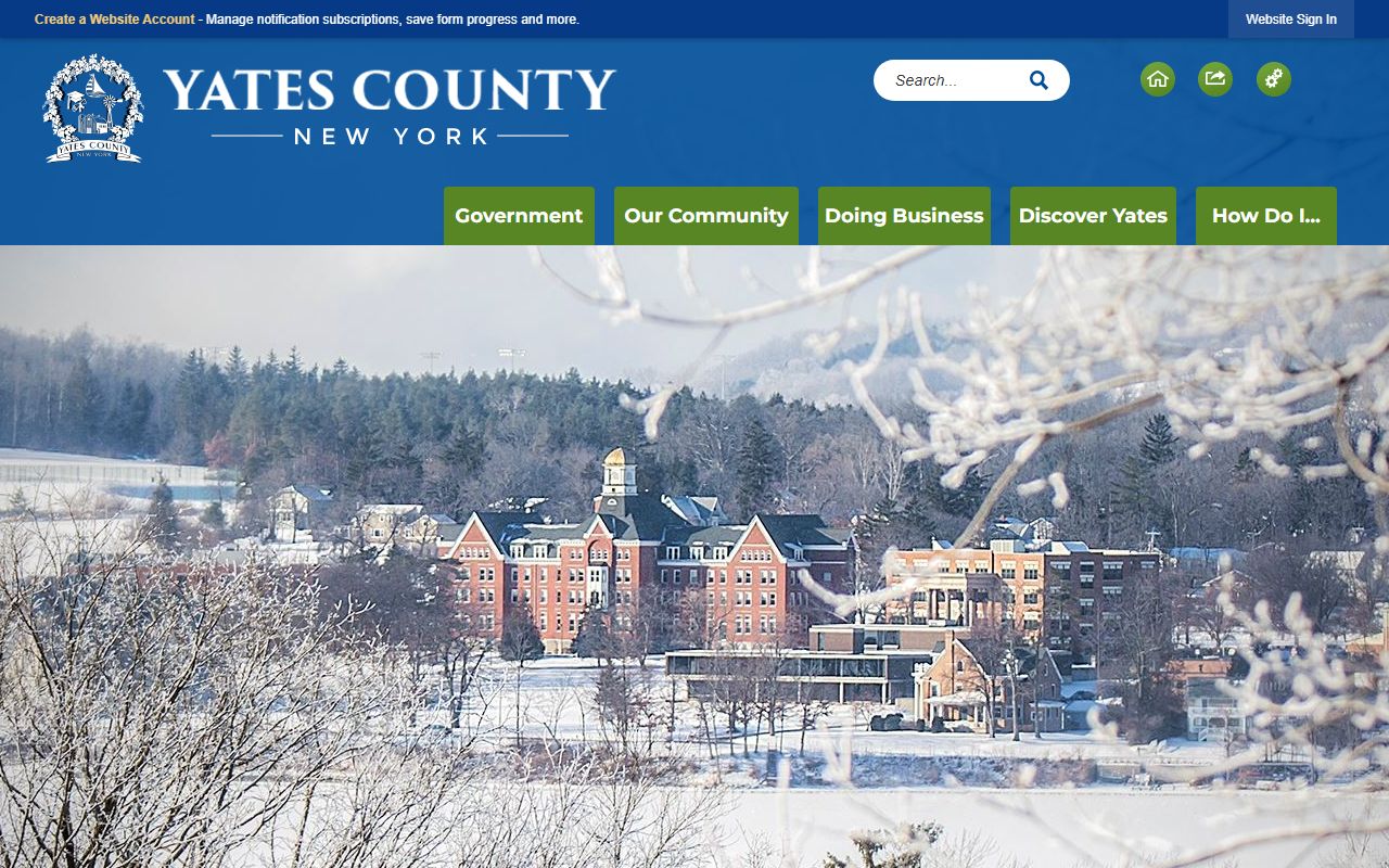 Yates County Official Website for New York birth records
