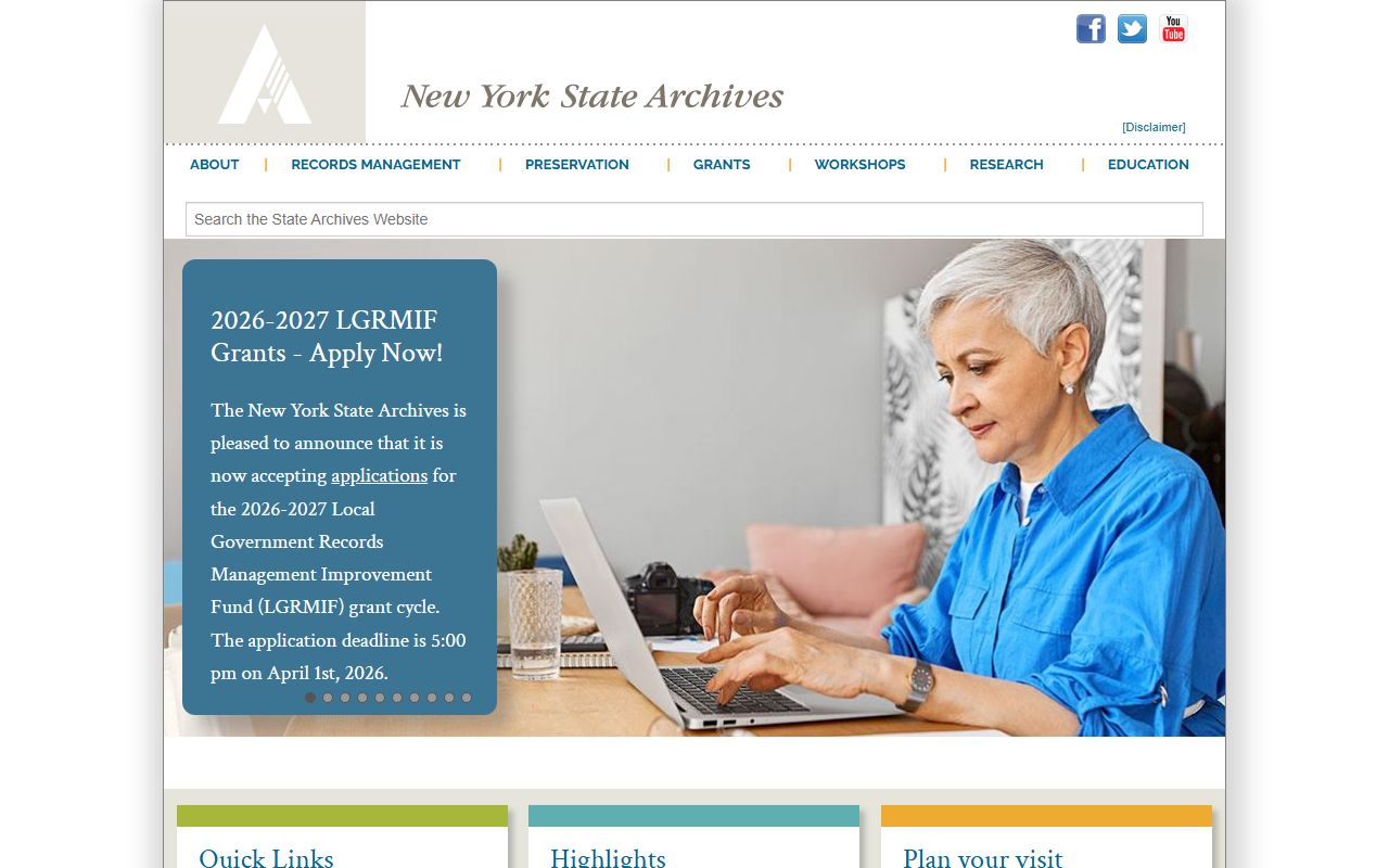 New York State Archives research guide for birth records